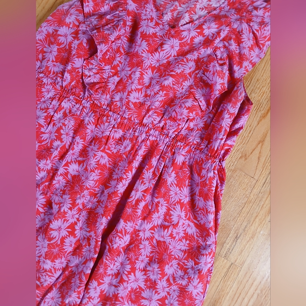 Pink and Red Floral Dress - Picture 2 of 4